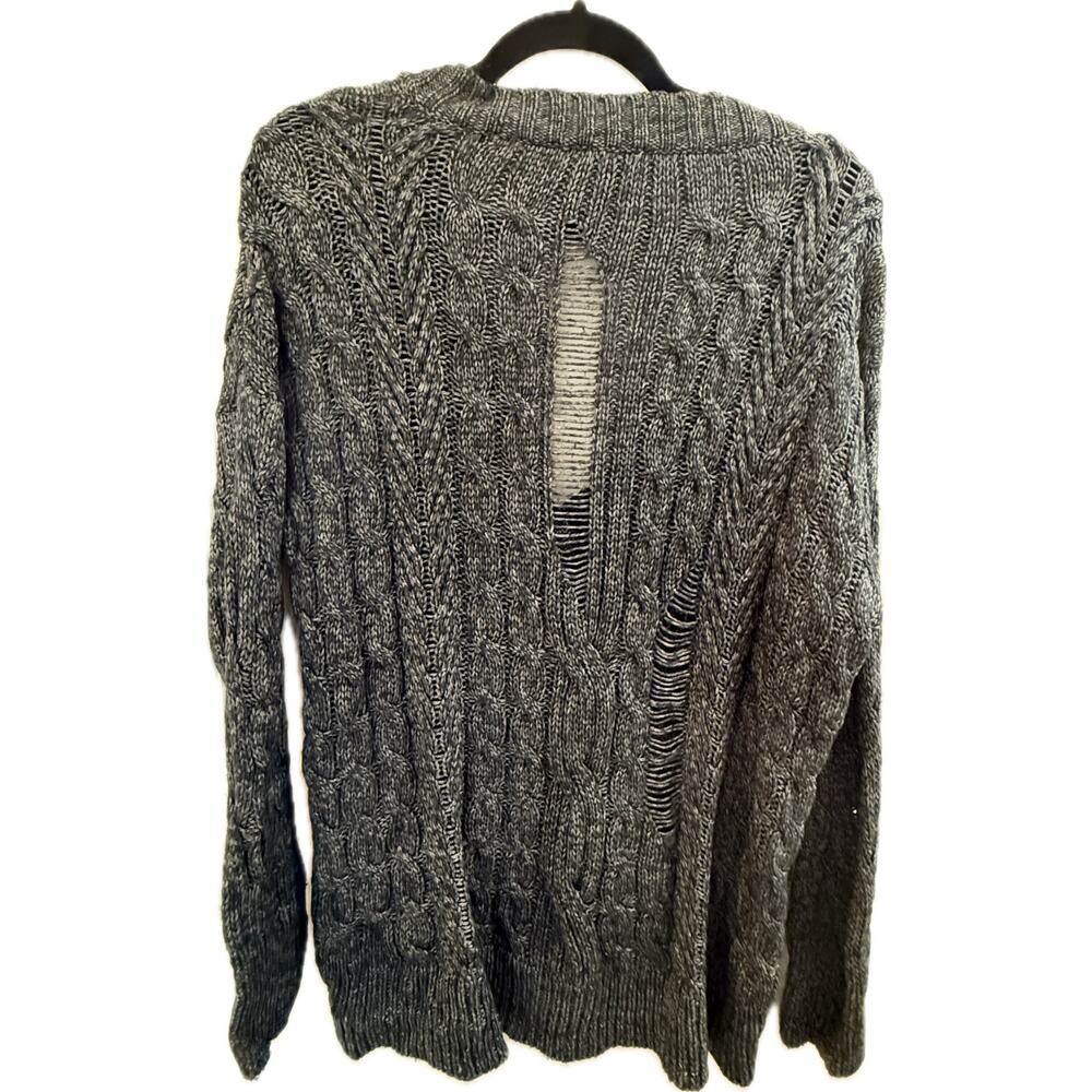 Express Distressed Cable Knit Sweater - Picture 2 of 4
